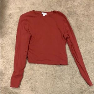 Red long sleeve top, from top shop